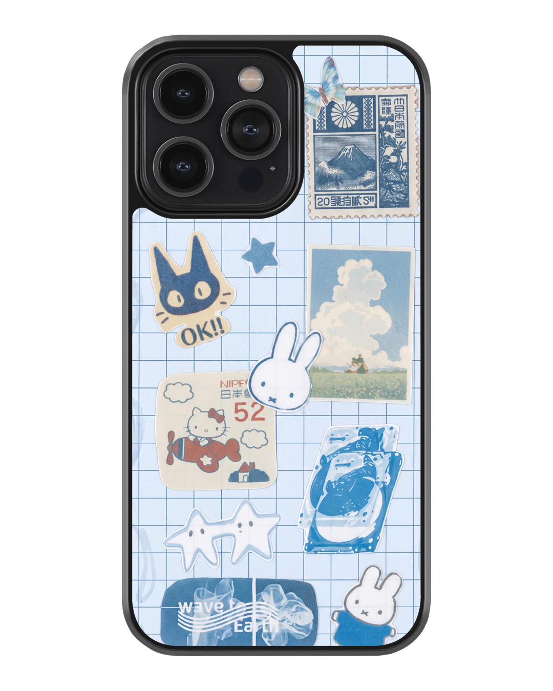 Cute Aesthetic Stickers Glass Case