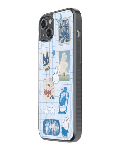 Cute Aesthetic Stickers Glass Case