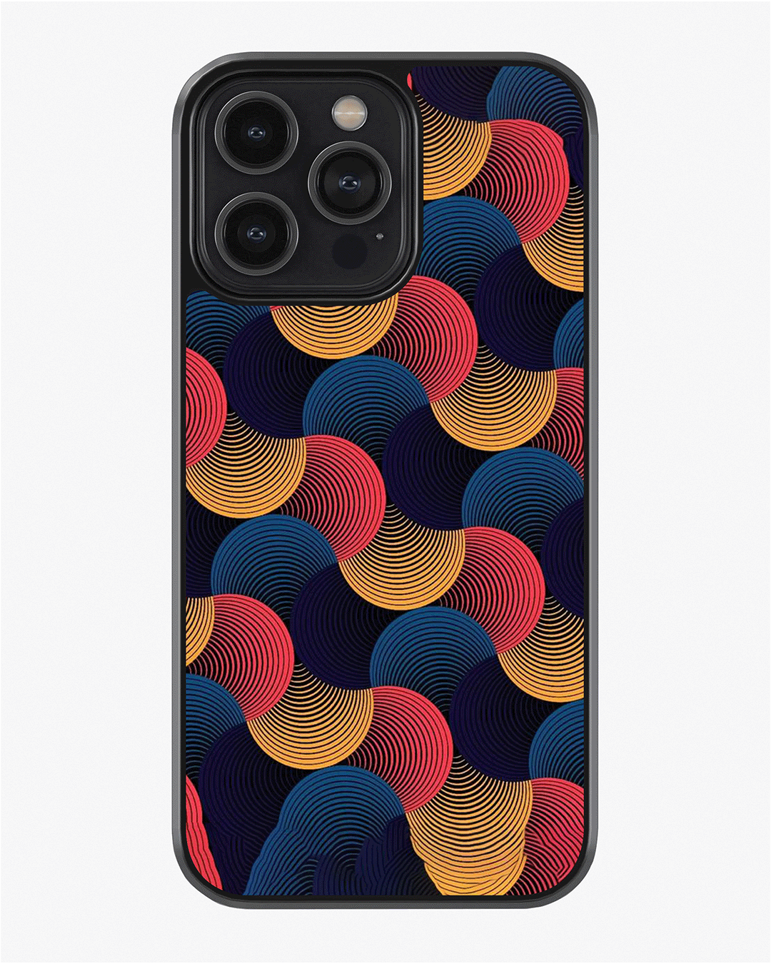 Abstract Retro Wave Pattern Premium Cover Glass Case