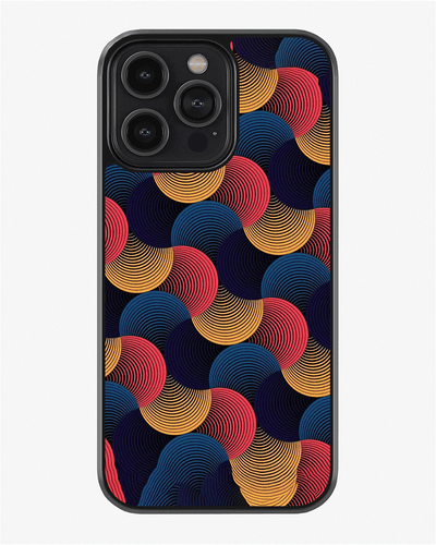 Abstract Retro Wave Pattern Premium Cover Glass Case