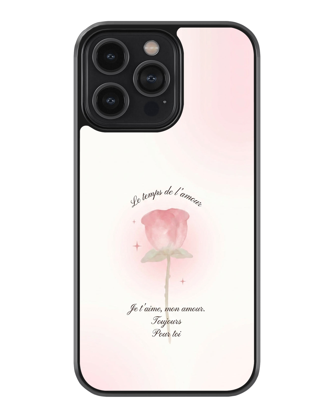 Romantic Rose Aesthetic Glass Case