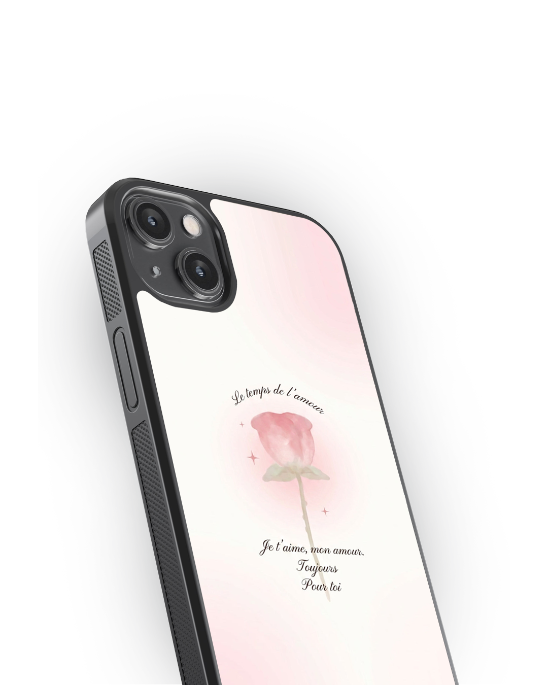 Romantic Rose Aesthetic Glass Case