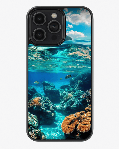 Ocean Bliss – Deep Blue Aesthetic Cover Glass Case