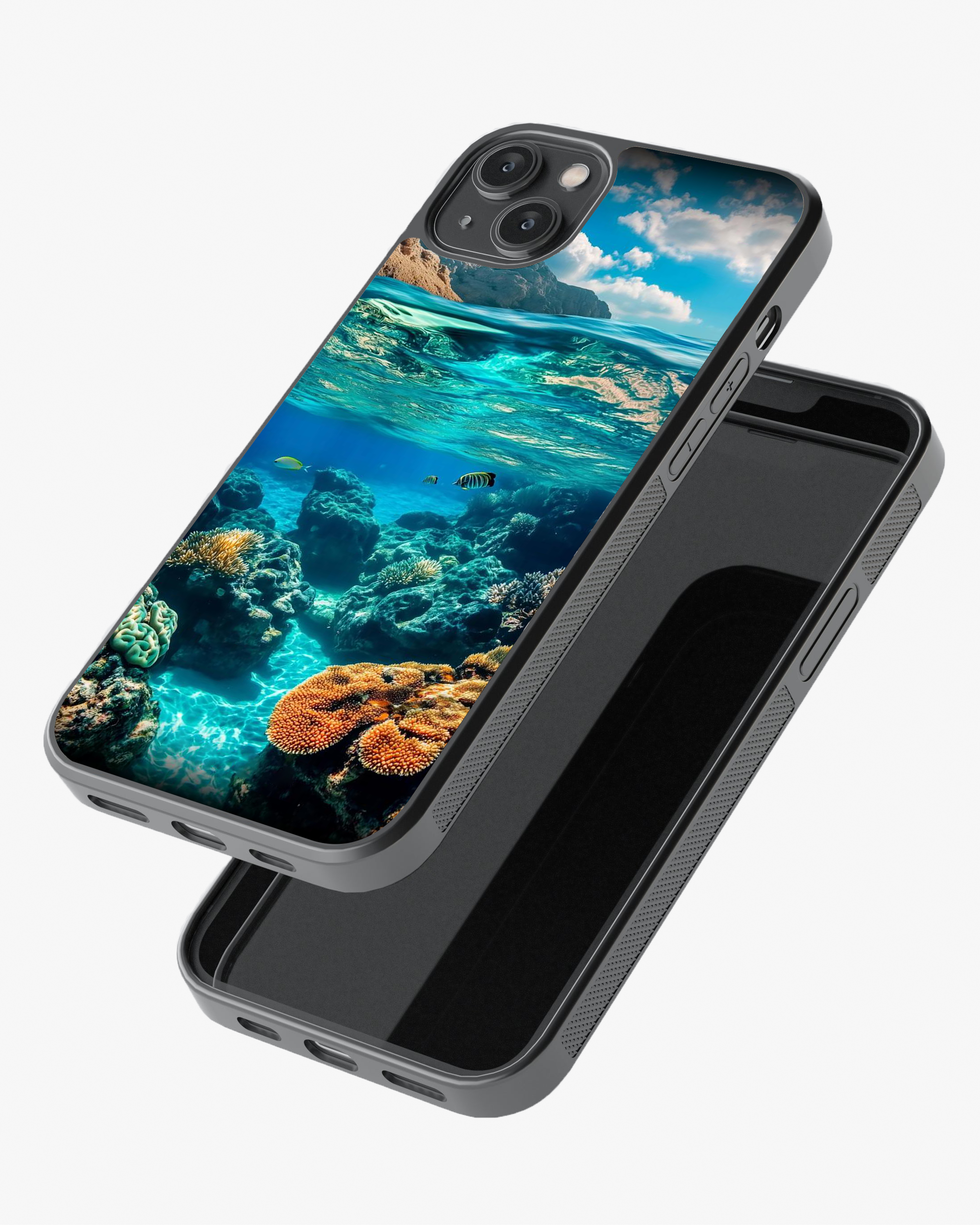 Ocean Bliss – Deep Blue Aesthetic Cover Glass Case