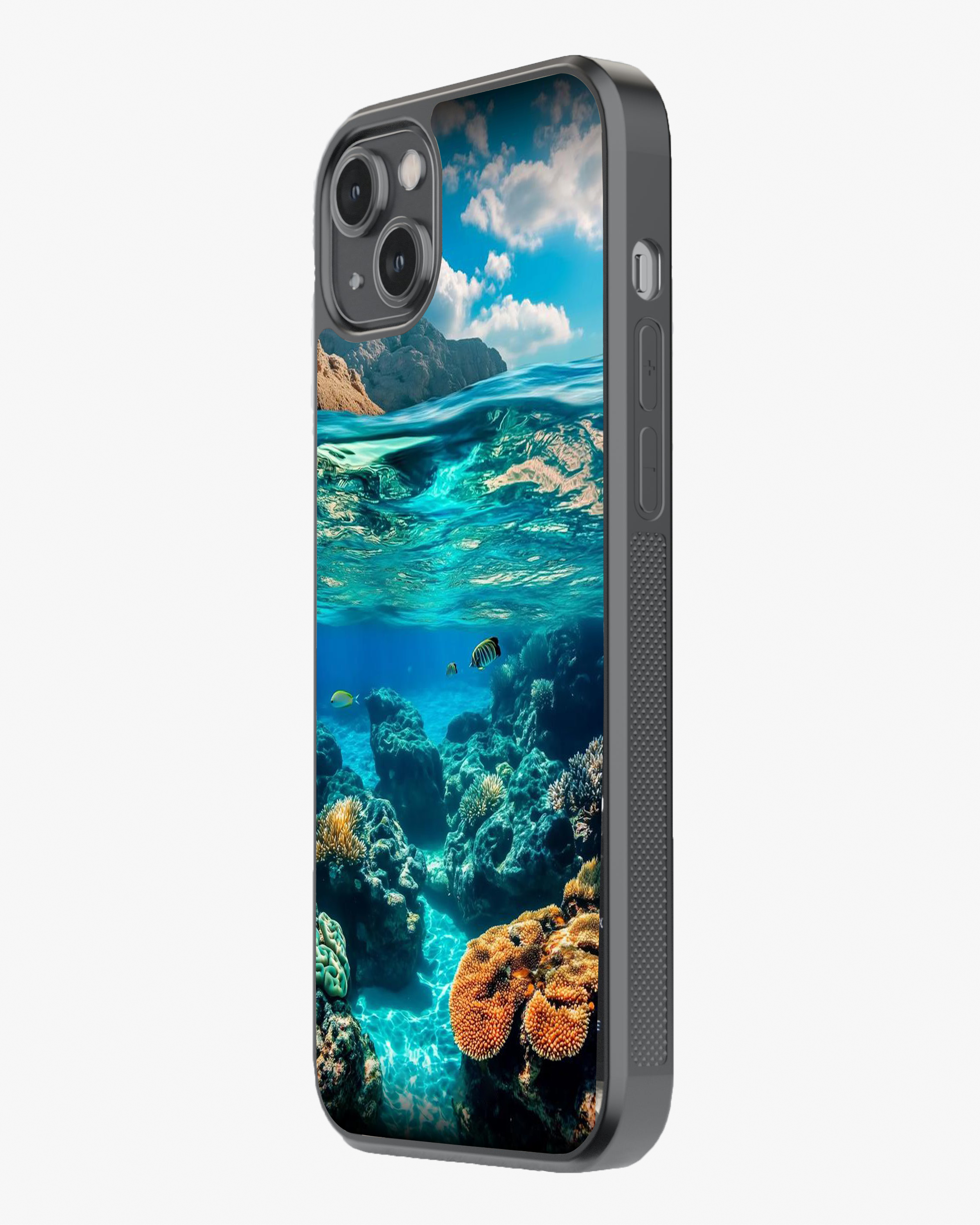 Ocean Bliss – Deep Blue Aesthetic Cover Glass Case