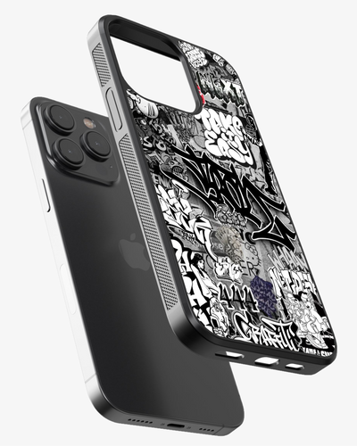 Urban Chaos – Black & White Graffiti Case Cover Glass Case