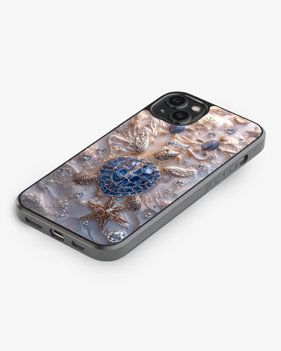 Luxury Golden Sea Turtle Case Cover Glass Case