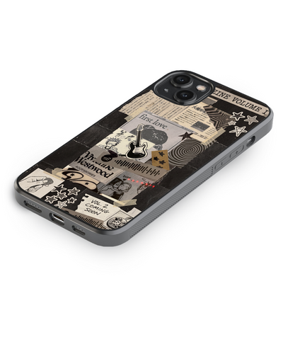 Grunge Vintage Collage Glass Case