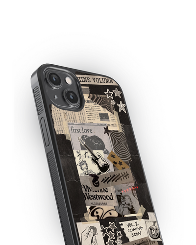 Grunge Vintage Collage Glass Case